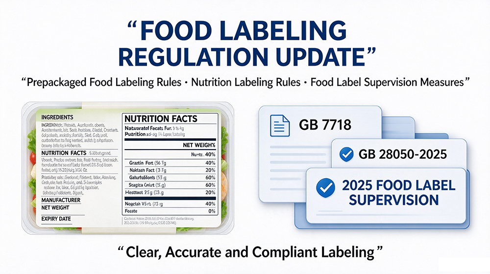 Announcement on the National Standard "General Rules for Prepackaged Food Labels" (GB 28050-2025), "General Rules for Nutrient Labels of Prepackaged Foods" (GB 28050-2025), and the 2025 Edition of the "Food Labeling Supervision and Administration Measures"
